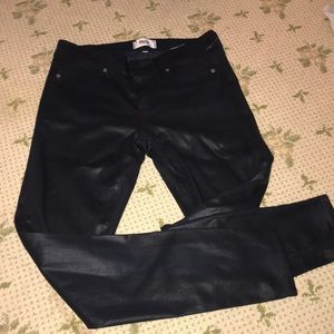Paige navy wax jeans